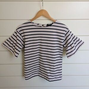 Striped Black and White Women's Top